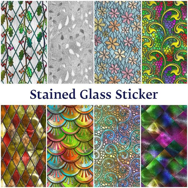 window stickers stained frosted glass films static cling non-adhesive for home office bathroom privacy decorative film
window stickers stained frosted glass films static cling non-adhesive for home office bathroom privacy decorative film