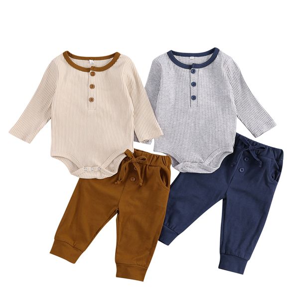 0-18m newborn baby boy clothes knit long sleeve rompers+pants 2pcs solid color casual outfits set, White
0-18m newborn baby boy clothes knit long sleeve rompers+pants 2pcs solid color casual outfits set, White