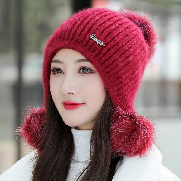 beanie/skull caps ht3762 beanie hat with pom thick warm women winter fur ball skullies beanies knitted ladies earflap, Blue;gray
beanie/skull caps ht3762 beanie hat with pom thick warm women winter fur ball skullies beanies knitted ladies earflap, Blue;gray