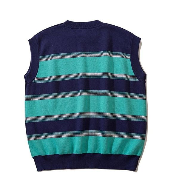 men's vests harajuku vest striped sweater contrast color sleeveless pullover knitted women's retro street clothing hip hop rock ja, Black;white
men's vests harajuku vest striped sweater contrast color sleeveless pullover knitted women's retro street clothing hip hop rock ja, Black;white