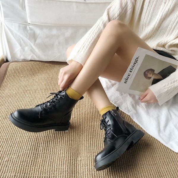 2021 new autumn boots women shoes woman solid black leather boots female lace up zipper ankle boots motorcycle plus size
2021 new autumn boots women shoes woman solid black leather boots female lace up zipper ankle boots motorcycle plus size