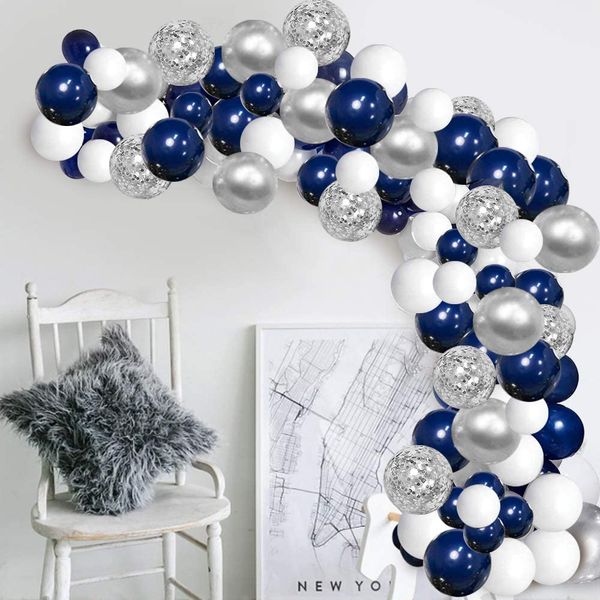 112/152 pcs white silver nave blue balloons garland kit arch for party wedding birthday diy decorati
112/152 pcs white silver nave blue balloons garland kit arch for party wedding birthday diy decorati