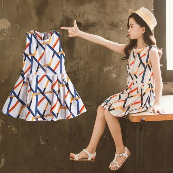 summer girls dress children's clothing western style geometric fashion little girl trend baby clothes girl's dresses, Red;yellow
summer girls dress children's clothing western style geometric fashion little girl trend baby clothes girl's dresses, Red;yellow