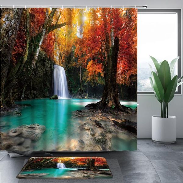 forest waterfall plant shower curtain yellow red tree autumn senery bath curtains flannel mat two piece set landscape home decor
forest waterfall plant shower curtain yellow red tree autumn senery bath curtains flannel mat two piece set landscape home decor