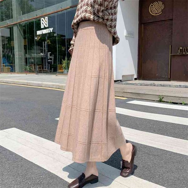 autumn winter slim elastic high waist casual simple knitted large hem umbrella skirt a-line pleated 210527, Black
autumn winter slim elastic high waist casual simple knitted large hem umbrella skirt a-line pleated 210527, Black