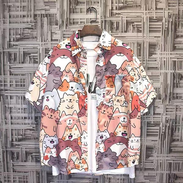 japanese summer half short sleeve men's floral shirt korean fashion hawaiian loose couple's casual shirts, White;black
japanese summer half short sleeve men's floral shirt korean fashion hawaiian loose couple's casual shirts, White;black