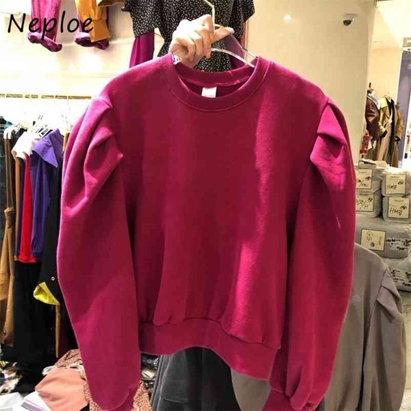 fashion chic puff sleeve hoodies women korean autumn o-neck pullovers solid color loose femme hoody 1h094 210422, Black
fashion chic puff sleeve hoodies women korean autumn o-neck pullovers solid color loose femme hoody 1h094 210422, Black