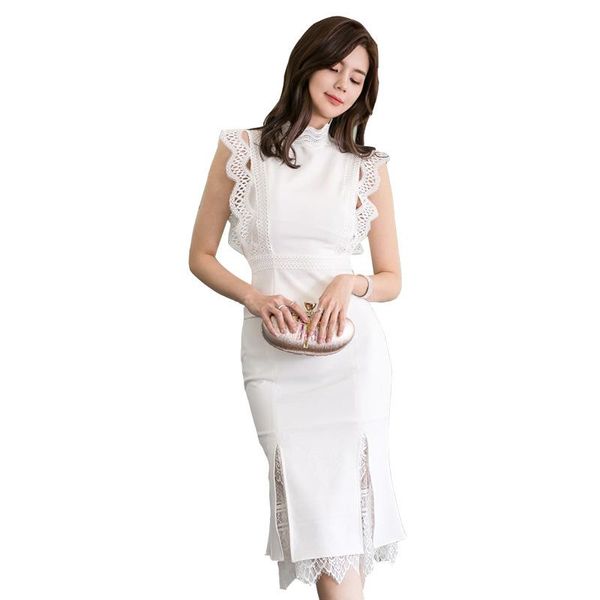 white elegant office women set lace patchwork casual crop and midi split skirt summer sleeveless two piece women's pants
white elegant office women set lace patchwork casual crop and midi split skirt summer sleeveless two piece women's pants