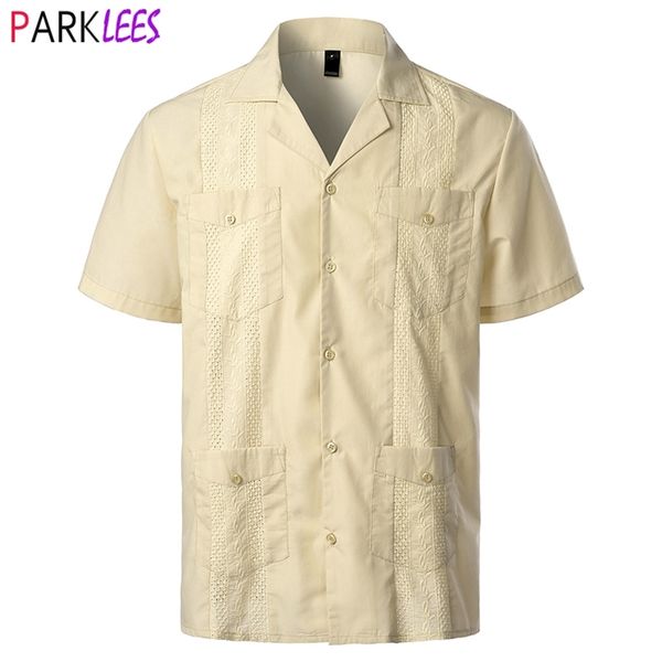 men's traditional cuban camp collar guayabera shirt short sleeve embroidered mexican caribbean style beach with 4 pocket 210721, White;black
men's traditional cuban camp collar guayabera shirt short sleeve embroidered mexican caribbean style beach with 4 pocket 210721, White;black