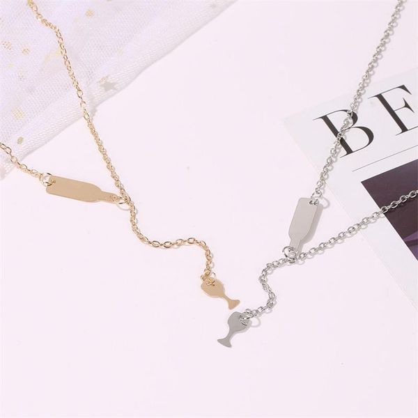 chains fashion trend creative necklace bohemian red wine glass pendant female long single layer sweater chain gift, Silver
chains fashion trend creative necklace bohemian red wine glass pendant female long single layer sweater chain gift, Silver