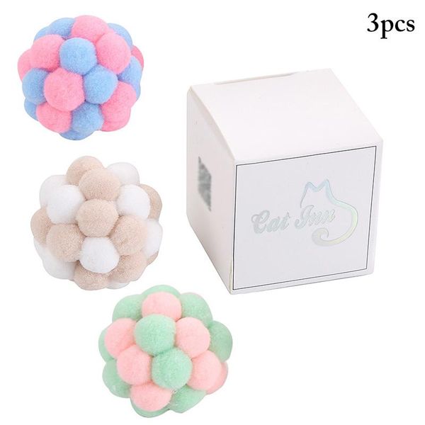 cat toys 3pcs toy ball dual-color creative pet bell chew play interactive funny favor
cat toys 3pcs toy ball dual-color creative pet bell chew play interactive funny favor