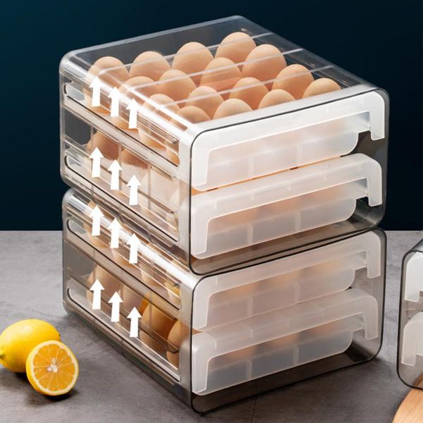egg storage box holder organizer kitchen rectangular refrigerator double drawer type classified transparent rack bottles & jars
egg storage box holder organizer kitchen rectangular refrigerator double drawer type classified transparent rack bottles & jars