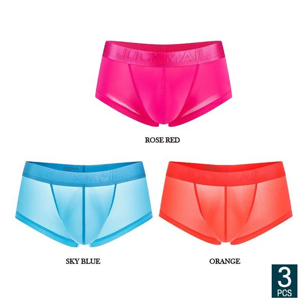 underpants 3pcs/set men's ice silk underwear translucent traceless creative soft breathable body shaping intimate boxer pants, Black;white
underpants 3pcs/set men's ice silk underwear translucent traceless creative soft breathable body shaping intimate boxer pants, Black;white