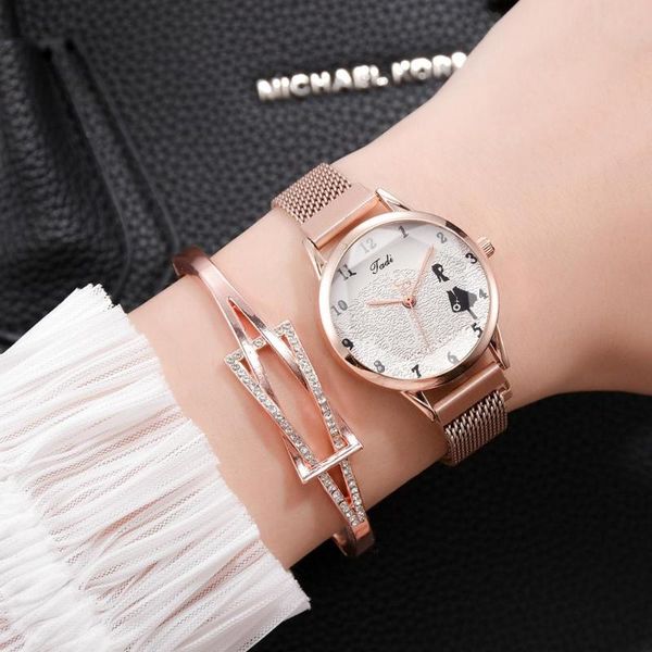 fashionable women alloy magnet watch luxury ladies quartz wristwatch casual female bracelet women's magnetic wristwatches, Slivery;brown
fashionable women alloy magnet watch luxury ladies quartz wristwatch casual female bracelet women's magnetic wristwatches, Slivery;brown