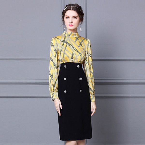 casual dresses fake office lady print spring summer dress women's slim patchwork long sleeve vintage high waist skirt ln40, Black;gray
casual dresses fake office lady print spring summer dress women's slim patchwork long sleeve vintage high waist skirt ln40, Black;gray