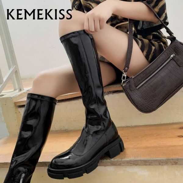 boots kemekiss women real leather knee high round toe square heel zipper solid color cool fashion ladies footwear size 34-40, Black
boots kemekiss women real leather knee high round toe square heel zipper solid color cool fashion ladies footwear size 34-40, Black