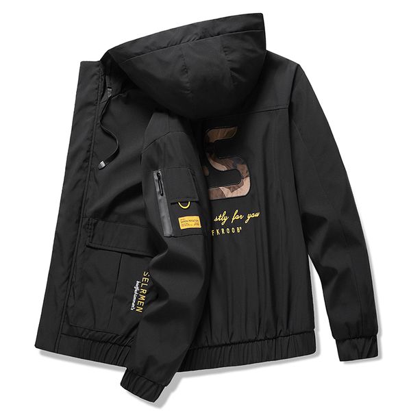 solid men's hooded jacket winter casual bomber jackets for men print letter and big pocket mens hoodies jacket hombre, Black;brown
solid men's hooded jacket winter casual bomber jackets for men print letter and big pocket mens hoodies jacket hombre, Black;brown