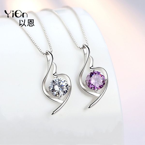 s925 sterling silver heart-shaped women's necklace soft angel classic geometric feather zircon pendant
s925 sterling silver heart-shaped women's necklace soft angel classic geometric feather zircon pendant