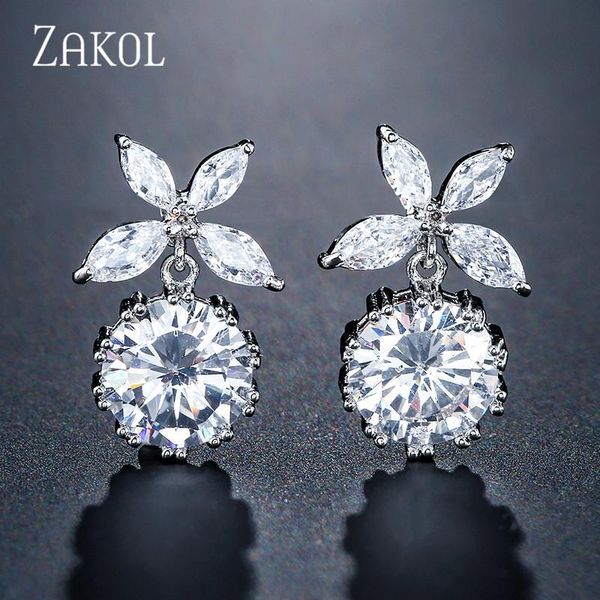 shiny cubic zirconia flower round dangle earrings for women wedding dinner party birthday gift jewelry fsep2422 & chandelier, Silver
shiny cubic zirconia flower round dangle earrings for women wedding dinner party birthday gift jewelry fsep2422 & chandelier, Silver