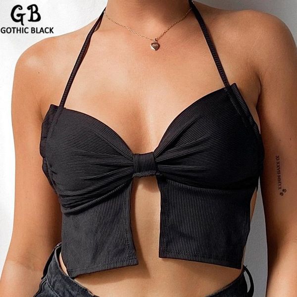 women's tanks & camis gothblack low cut bow hollow out backless halter ribbed knitted crop fashion split women clothes streetwear, White
women's tanks & camis gothblack low cut bow hollow out backless halter ribbed knitted crop fashion split women clothes streetwear, White
