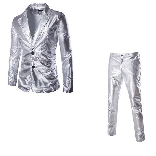 men's suits & blazers (jackets + pants) men suit business slim skinny banquet leather clothing stage performance wedding male, White;black
men's suits & blazers (jackets + pants) men suit business slim skinny banquet leather clothing stage performance wedding male, White;black