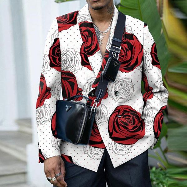 men's suits & blazers 2021 autumn -selling loose print lapel long-sleeved double-breasted trendy youth jacket casual suit men, White;black
men's suits & blazers 2021 autumn -selling loose print lapel long-sleeved double-breasted trendy youth jacket casual suit men, White;black