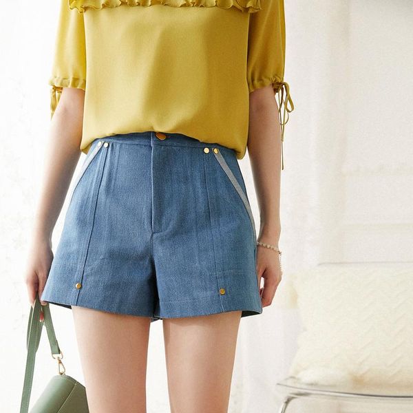 women's shorts high end good goods waist jeans straight women s summer versatile and short pants, White;black
women's shorts high end good goods waist jeans straight women s summer versatile and short pants, White;black
