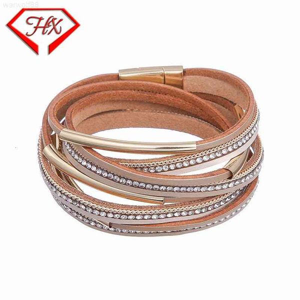 luxury selling women's fashion cowhide multi-layer leather happy tube diamond girls' gift designer jewelrymen bracelets, Golden;silver
luxury selling women's fashion cowhide multi-layer leather happy tube diamond girls' gift designer jewelrymen bracelets, Golden;silver