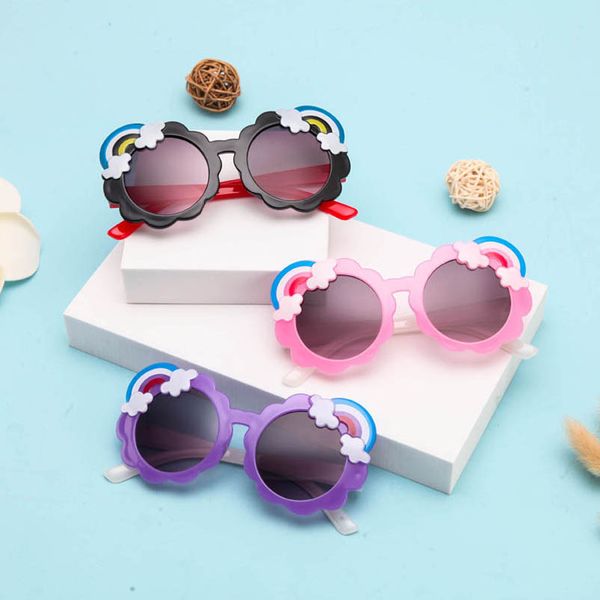 children's sunglasses girls boys beach ultraviolet-proof protective round kids accessory baby glasses cute cartoon rainbow b6954, Blue
children's sunglasses girls boys beach ultraviolet-proof protective round kids accessory baby glasses cute cartoon rainbow b6954, Blue