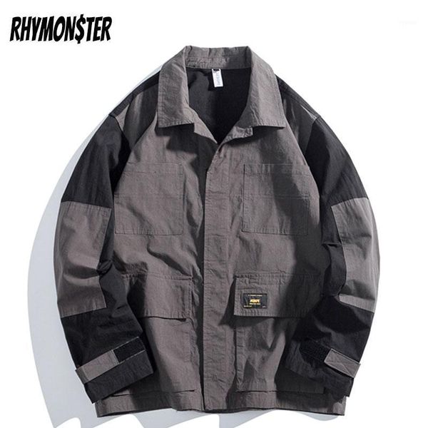 men's jackets rhymonster patchwork turn-down collar cargo jacket mulit-pocket casual loose coats mens high street streetwear, Black;brown
men's jackets rhymonster patchwork turn-down collar cargo jacket mulit-pocket casual loose coats mens high street streetwear, Black;brown