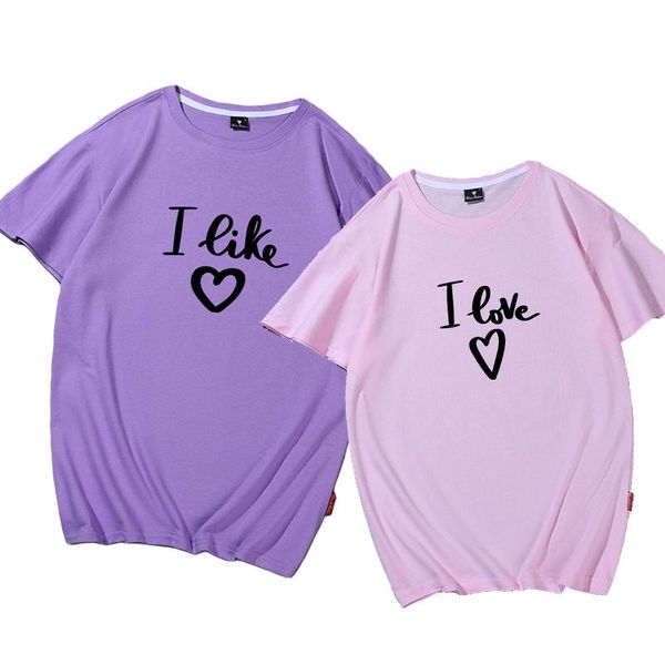 women's t-shirt 2021 summer ladies t shirt harajuku i like love letter print tshirt short sleeve o neck couple cotton purple tshirts, White
women's t-shirt 2021 summer ladies t shirt harajuku i like love letter print tshirt short sleeve o neck couple cotton purple tshirts, White