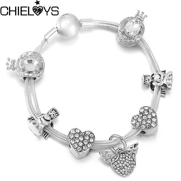 charm bracelets design crystal love pendants with angel embrace beads bracelet bangle for women wife jewelry gift, Golden;silver
charm bracelets design crystal love pendants with angel embrace beads bracelet bangle for women wife jewelry gift, Golden;silver