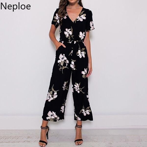women's jumpsuits & rompers neploe 2021 summer women elegant floral print bodysuit v-neck beach jumpsuit casual short sleeve wide leg p, Black;white
women's jumpsuits & rompers neploe 2021 summer women elegant floral print bodysuit v-neck beach jumpsuit casual short sleeve wide leg p, Black;white