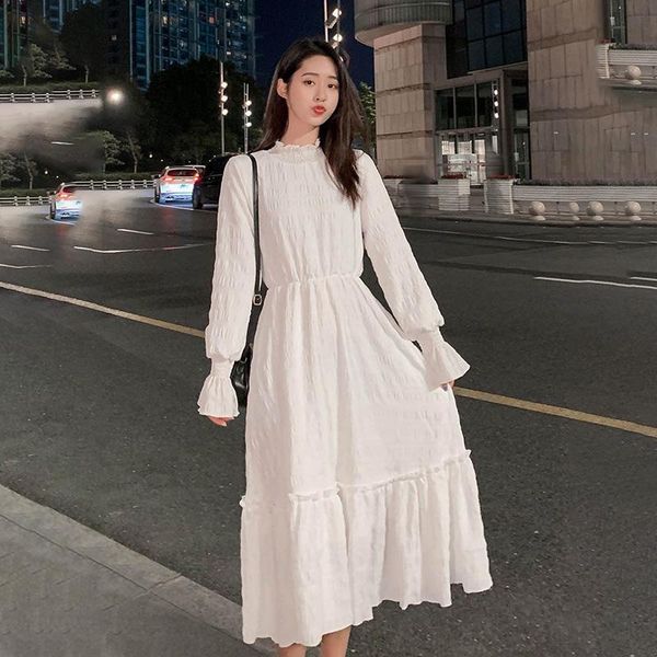casual dresses elegant slim waist white petal sleeve mid dress women court style a-line party ladies autumn korean sweet, Black;gray
casual dresses elegant slim waist white petal sleeve mid dress women court style a-line party ladies autumn korean sweet, Black;gray