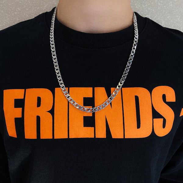 titanium steel chain cuban necklace men's tide brand hiphop hip hop simple joker women's couple accessories pendant necklaces, Silver
titanium steel chain cuban necklace men's tide brand hiphop hip hop simple joker women's couple accessories pendant necklaces, Silver
