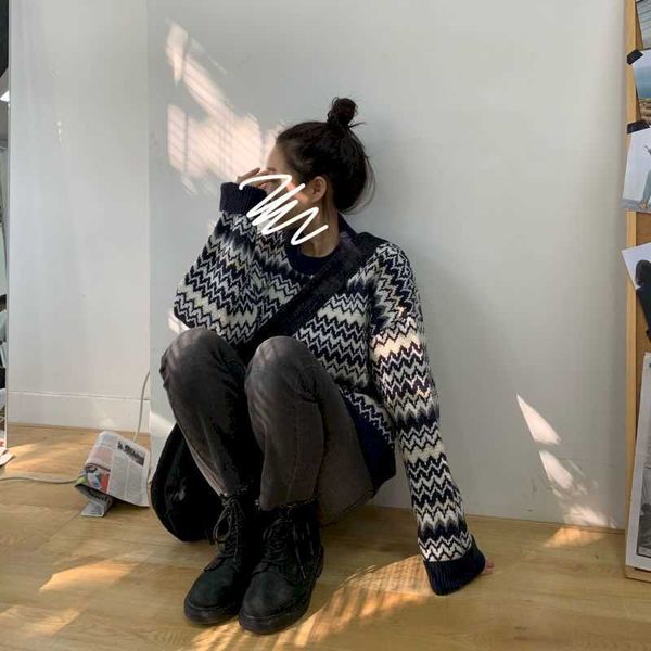 net red sweater women's winter retro hong kong flavor inner base knitting outer wear loose lazy pullover 210526, White;black
net red sweater women's winter retro hong kong flavor inner base knitting outer wear loose lazy pullover 210526, White;black