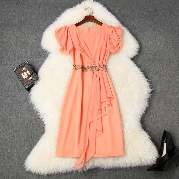 casual dresses european and american women's wear summer style short - sleeved round neck with beaded waist fashion flounces dress ac6u, Black;gray
casual dresses european and american women's wear summer style short - sleeved round neck with beaded waist fashion flounces dress ac6u, Black;gray