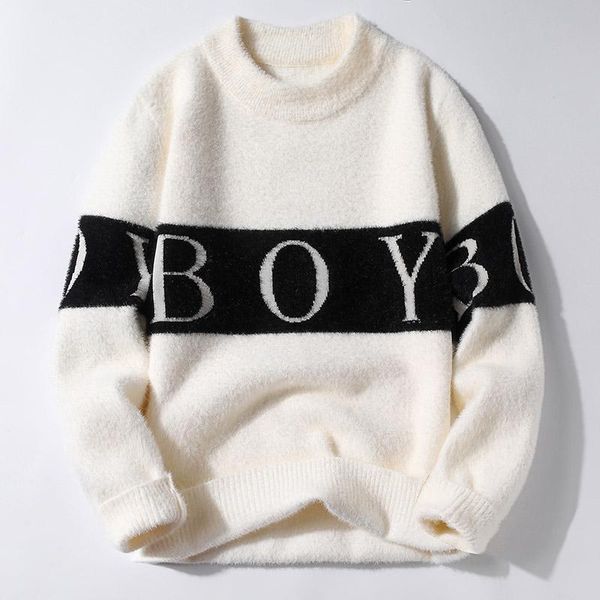 men's sweaters mink sweater autumn and winter round neck bottoming shirt plush thickened trend line snow soft, White;black
men's sweaters mink sweater autumn and winter round neck bottoming shirt plush thickened trend line snow soft, White;black