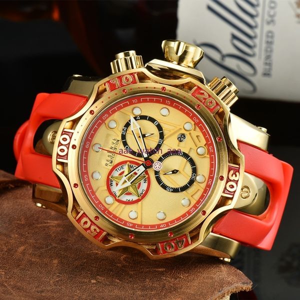 100% function good quality reserve venom rubber strap 52mm men quartz undefeated invicible watch2484, Slivery;brown
100% function good quality reserve venom rubber strap 52mm men quartz undefeated invicible watch2484, Slivery;brown