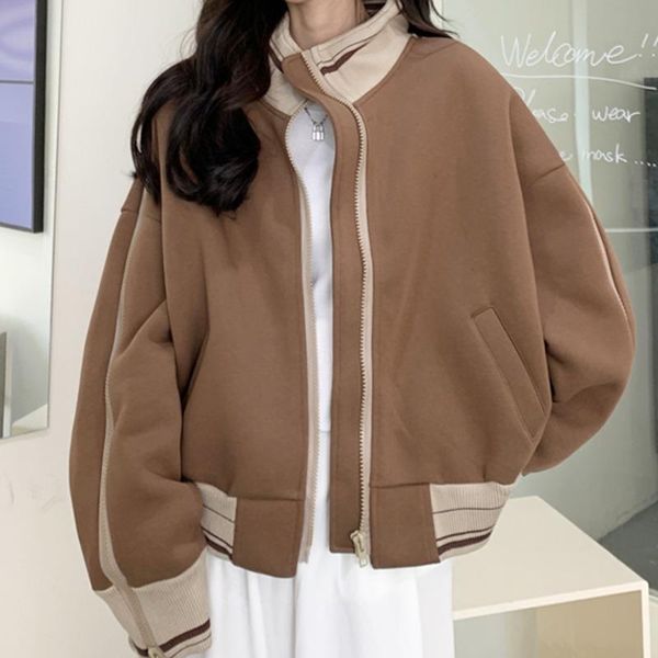 women's jackets plush and thickened coat fall winter versatile 2021 loose bf lazy style design sense of niche fashion, Black;brown
women's jackets plush and thickened coat fall winter versatile 2021 loose bf lazy style design sense of niche fashion, Black;brown