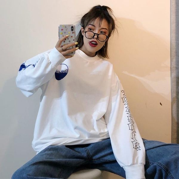 women's hoodies & sweatshirts pullovers loose white clothing casual o-neck spring autumn temperament fashion brand korean style women, Black
women's hoodies & sweatshirts pullovers loose white clothing casual o-neck spring autumn temperament fashion brand korean style women, Black
