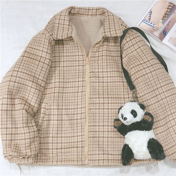 jackets soft little coat sister outer sleeve wear wool bear jacket embroidered pretty student thicken chess, Black;brown
jackets soft little coat sister outer sleeve wear wool bear jacket embroidered pretty student thicken chess, Black;brown