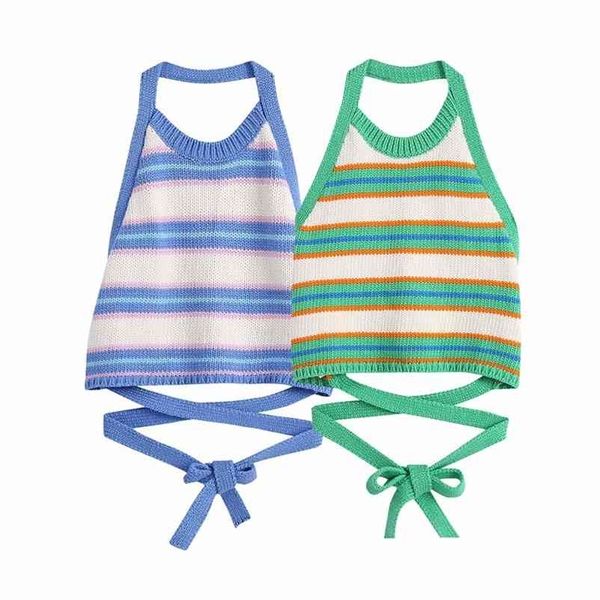 casual women halter bow sling summer fashion ladies high street female open back striped knit 210515, White
casual women halter bow sling summer fashion ladies high street female open back striped knit 210515, White