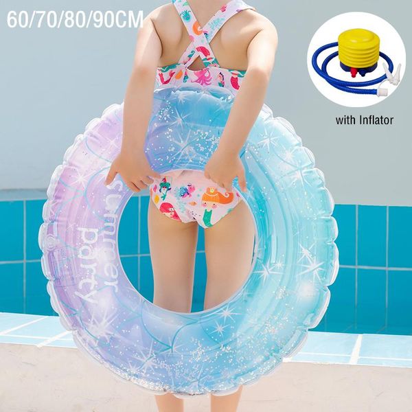 1pc inflatable transparent sequins swimming ring glitters float circle thickened pvc summer seat with inflator life vest & buoy
1pc inflatable transparent sequins swimming ring glitters float circle thickened pvc summer seat with inflator life vest & buoy