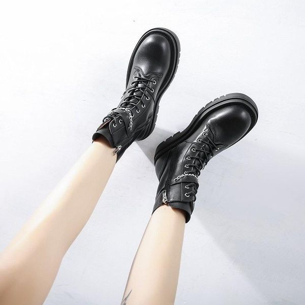 dress shoes thick bottomed boots women's 2021 autumn and winter british fashion high korean net red thin short, Black
dress shoes thick bottomed boots women's 2021 autumn and winter british fashion high korean net red thin short, Black