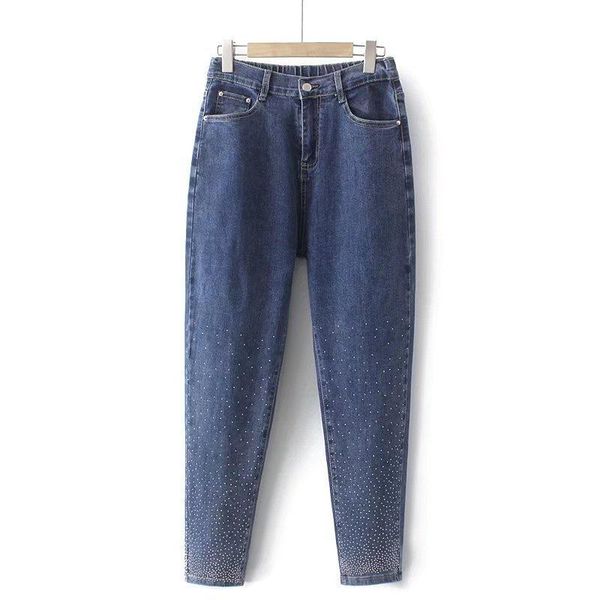 women's jeans plus size l-5xl elastic waist blue black casual high slim denim pants
women's jeans plus size l-5xl elastic waist blue black casual high slim denim pants