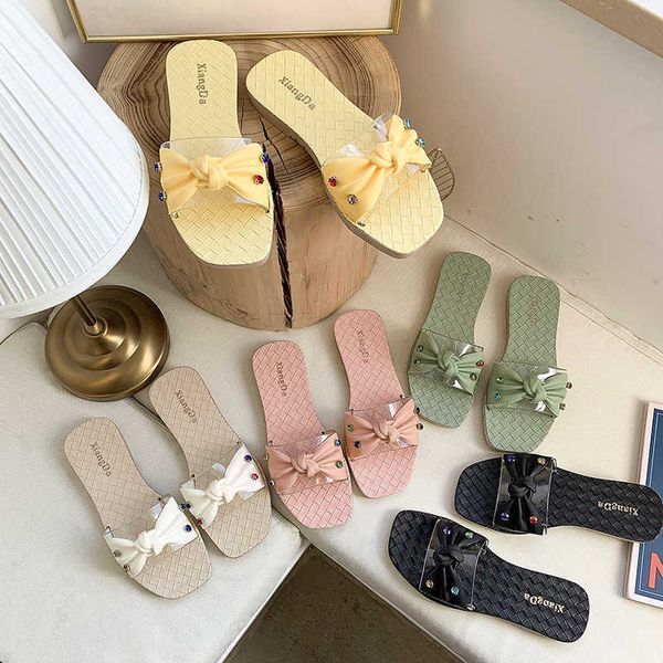 slippers summer sweet women pvc transparent upper flat heel open toe bow-tie decoration cute ladies slides outdoor beach shoes yuq, Black
slippers summer sweet women pvc transparent upper flat heel open toe bow-tie decoration cute ladies slides outdoor beach shoes yuq, Black