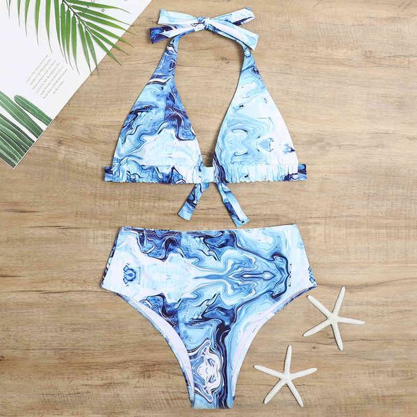women's swimwear 2022 new womens tie dye printing high waist split swimsuit bikini, White;black
women's swimwear 2022 new womens tie dye printing high waist split swimsuit bikini, White;black