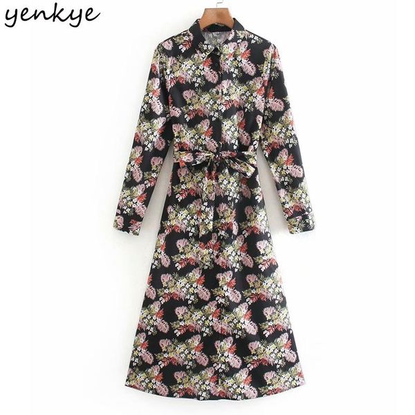 casual dresses yenkye vintage floral print women dress lapel collar long sleeve with belt a-line midi spring vestido, Black;gray
casual dresses yenkye vintage floral print women dress lapel collar long sleeve with belt a-line midi spring vestido, Black;gray