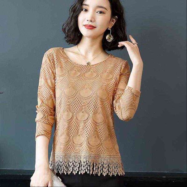 fashion spring summer style women shirt chiffon o neck fringe casual long sleeve lace blusas dd8245, White
fashion spring summer style women shirt chiffon o neck fringe casual long sleeve lace blusas dd8245, White